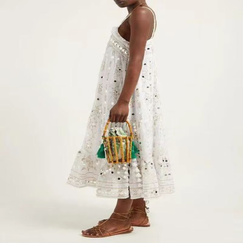 Sac rond tissé en bambou