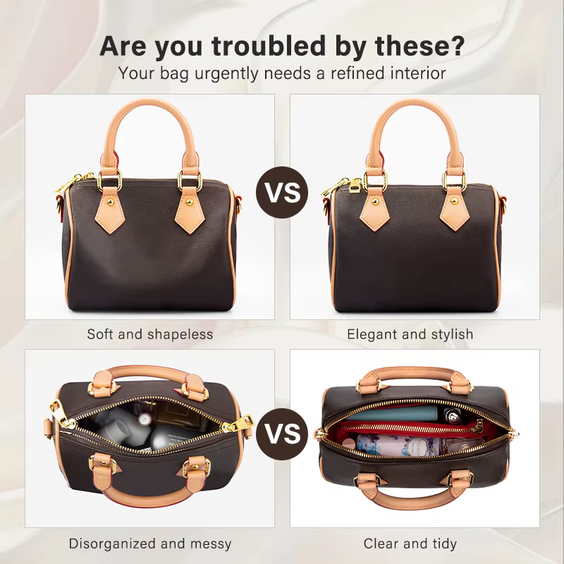 CRAZYSMITH Original sac en velours organisateur pour LV Speedy 20 25 30 35 sac à main insérer sac
