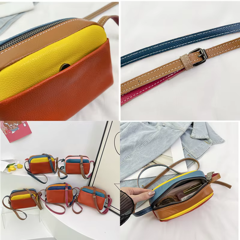 100% sac de messager en cuir véritable de luxe