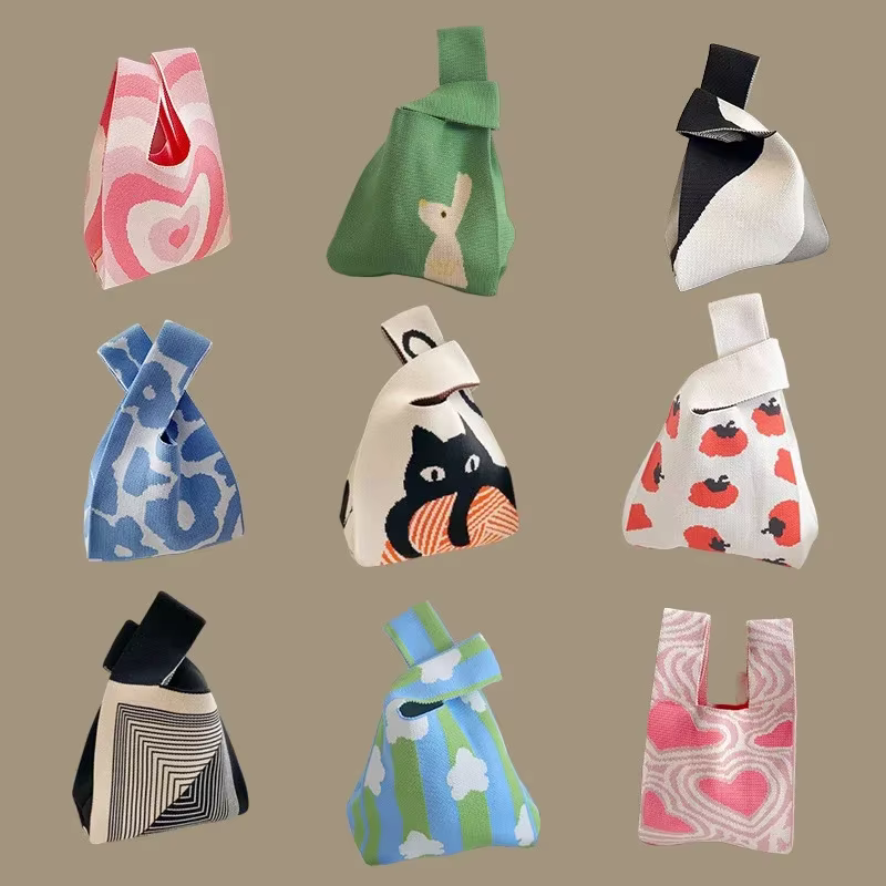 Mini sac de poignet à nœud pour femmes
