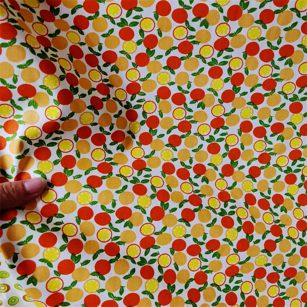 Tissu en coton imprimé fruits 100% coton