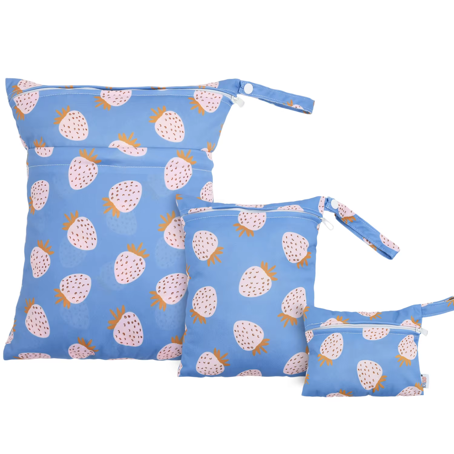 ALVABABY 3 pièces sac sec et humide pour couches portables imperméable réutilisable avec poche zippée