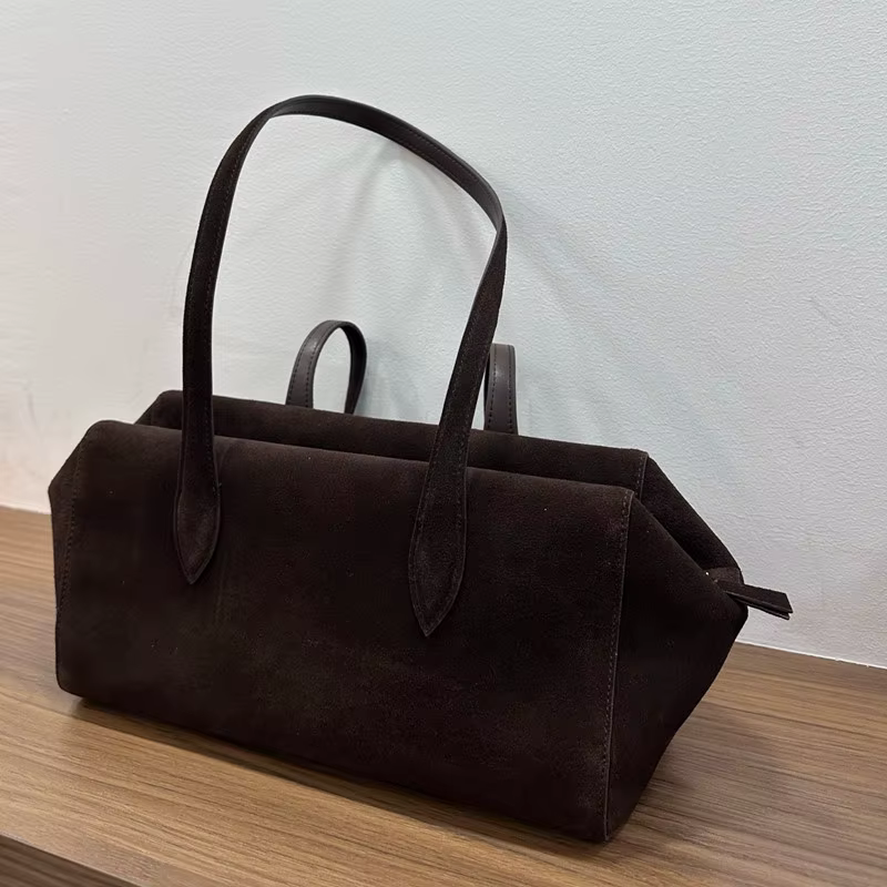 2026 nouveau hiver rétro et minimaliste Maillard couleur fourre-tout grand sac véritable Chamois cuir de vache dame sac à main de banlieue