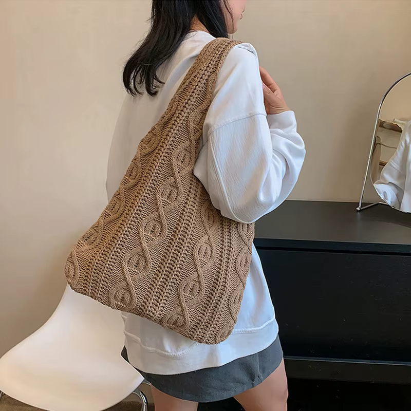 Sac à main décontracté en crochet pour femmes