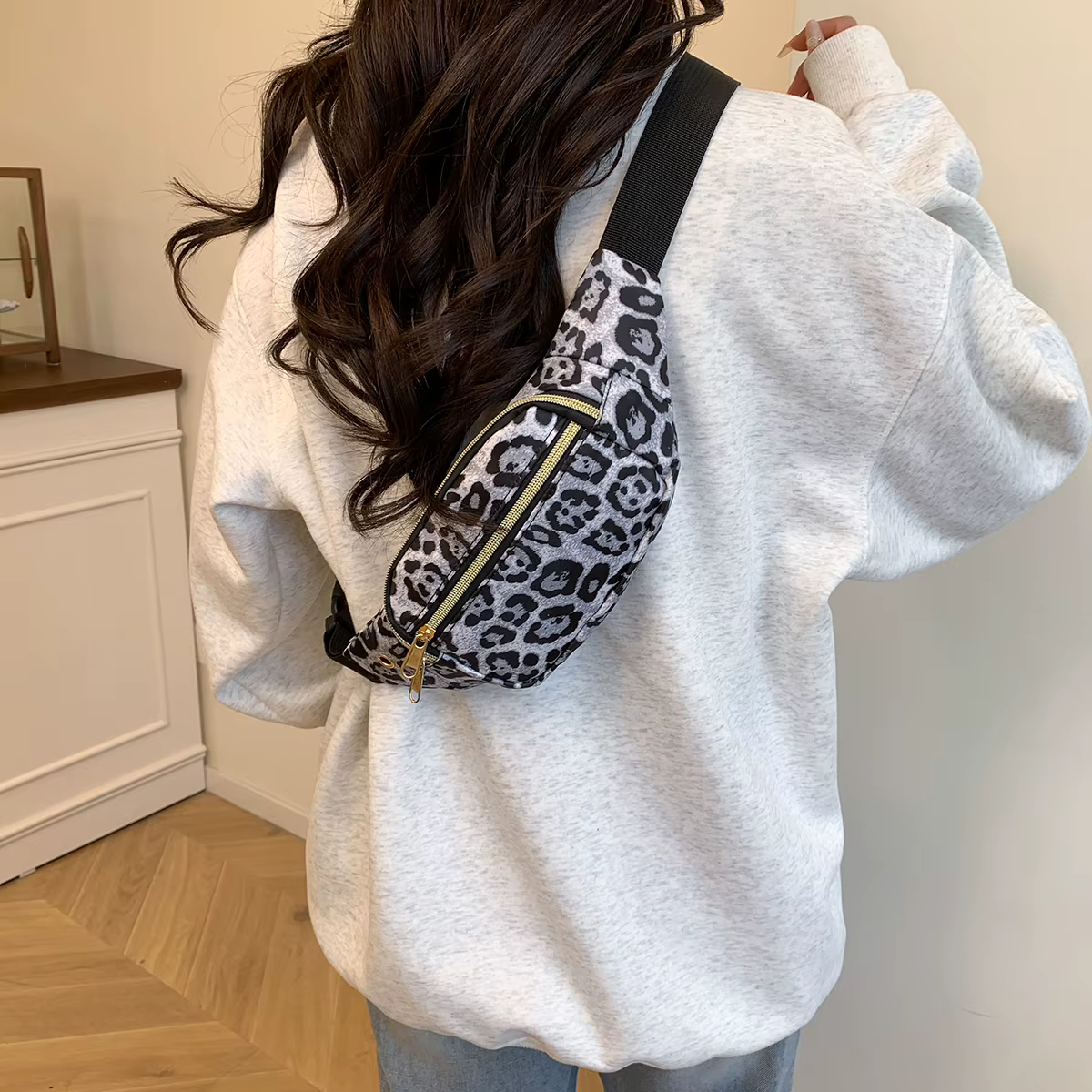 Sac de taille imprimé léopard pour femmes