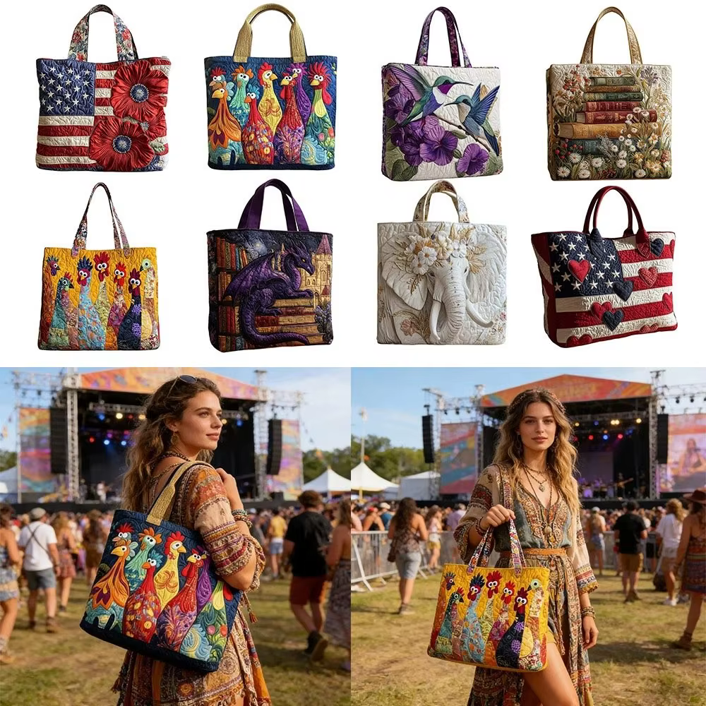 Sac fourre-tout matelassé vintage tendance