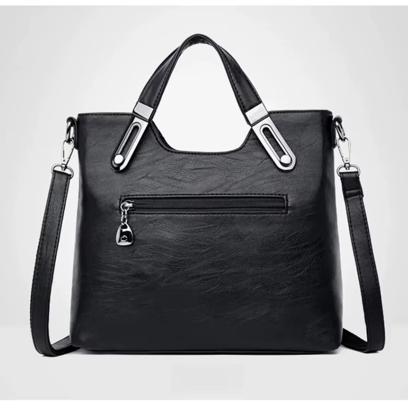 Sac à main en cuir souple pour femme, sac à main minimaliste polyvalent décontracté, sac fourre-tout élégant pour les trajets quotidiens