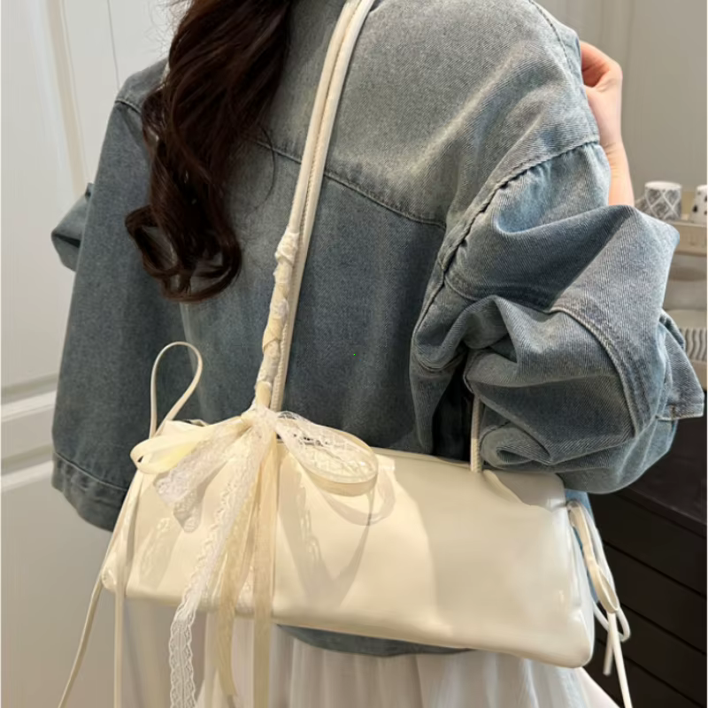 Sac carré français élégant avec nœud coréen