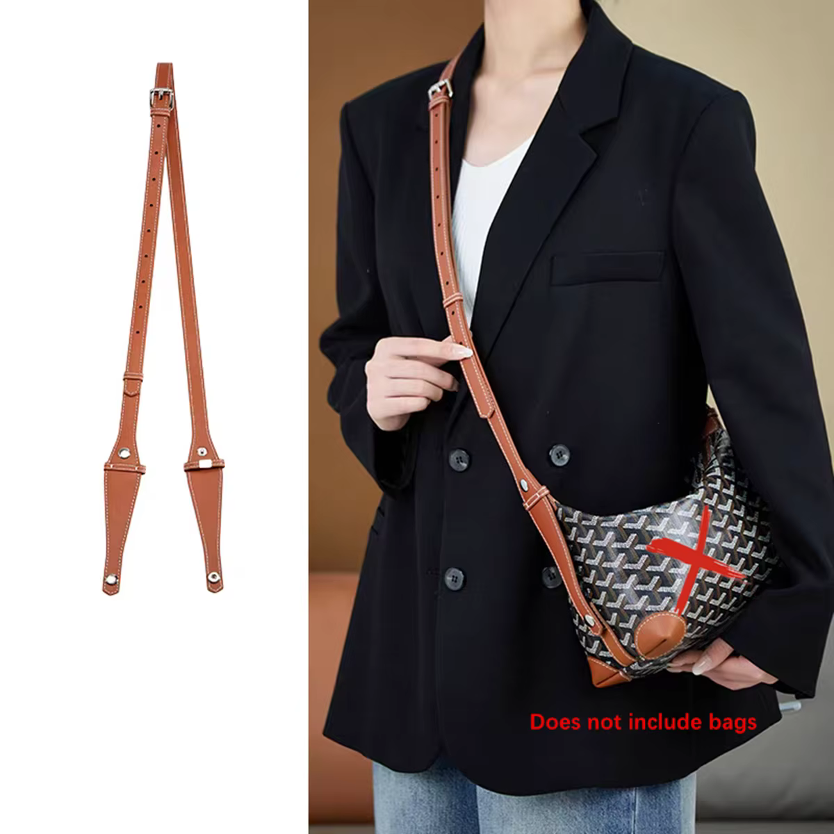 Sangle d'épaule extensible pour sac Goyard Bowling 25