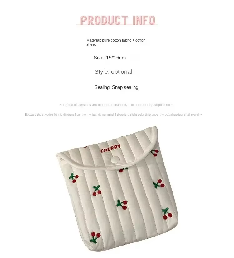 Sac de rangement portable mignon pour serviettes hygiéniques et tampons