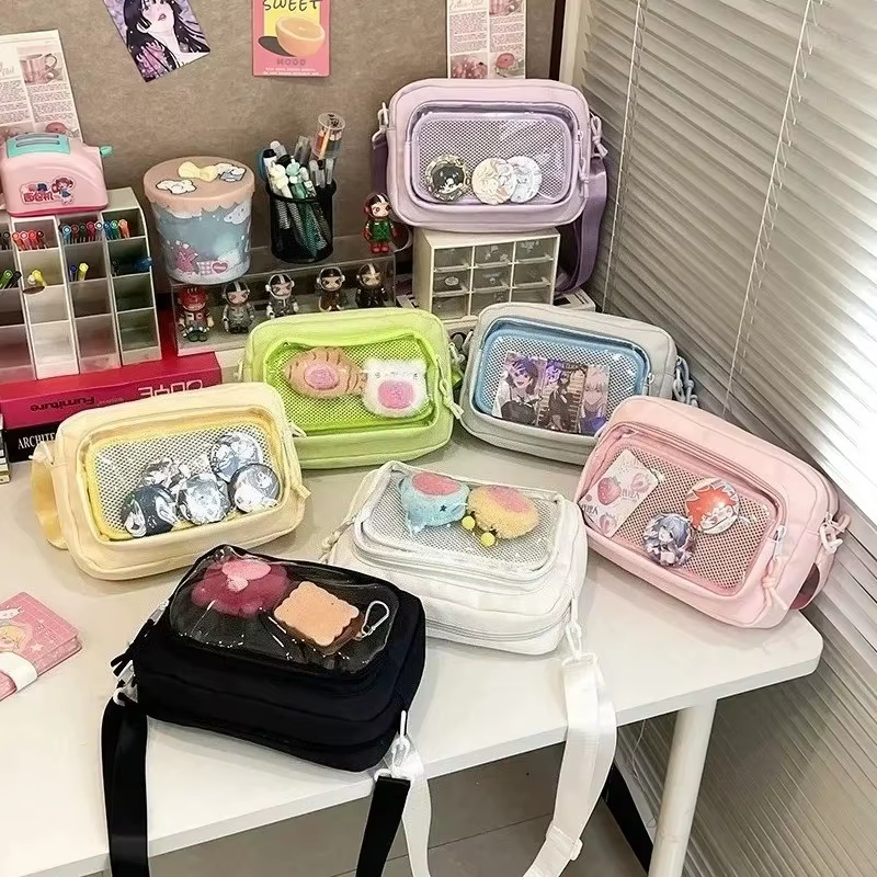 Ita-Sac à Bandoulière en Toile Transparente pour Adolescentes Japonaises