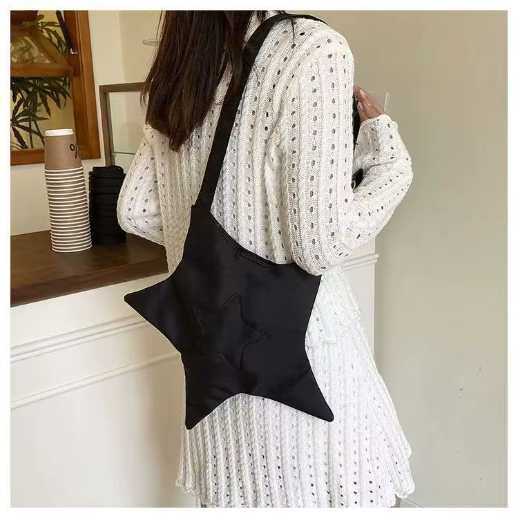 Sac fourre-tout en forme d'étoile Y2K pour femmes