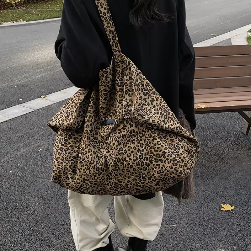 Leftside-Sac à main design léopard pour femme