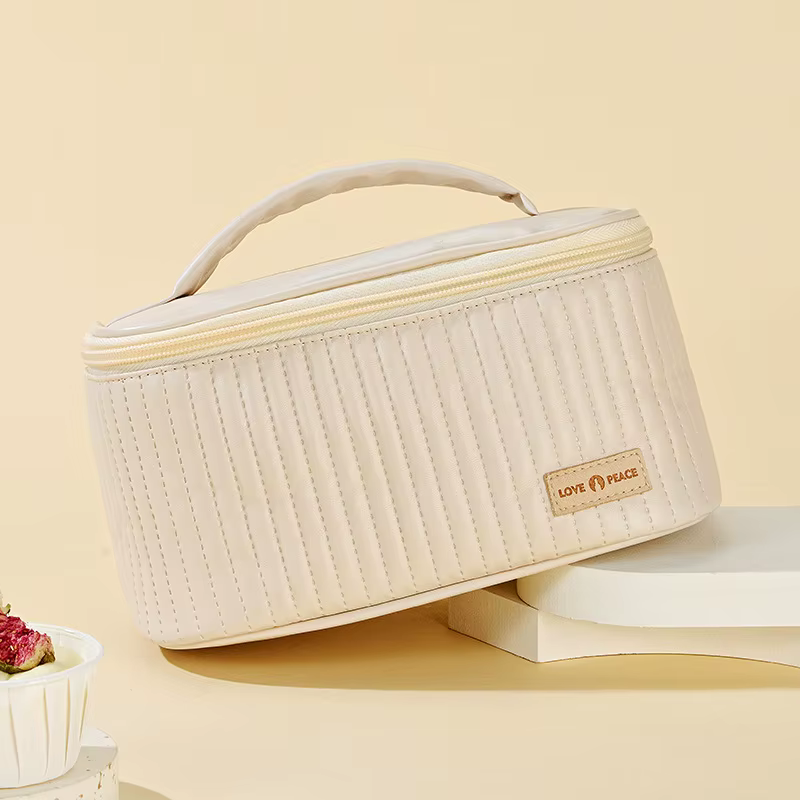 Sac de maquillage de gâteau en cuir PU