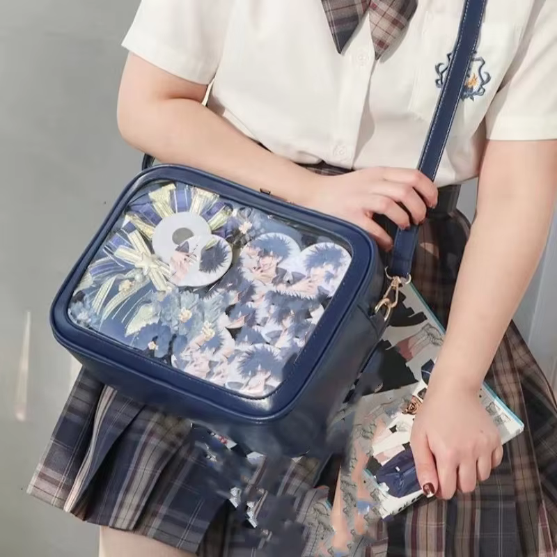 Sacs à bandoulière en cuir PU JK pour lycéennes, sacs à main Itabag transparents pour femmes, sac initié, Bolso, Apanese, nouveau
