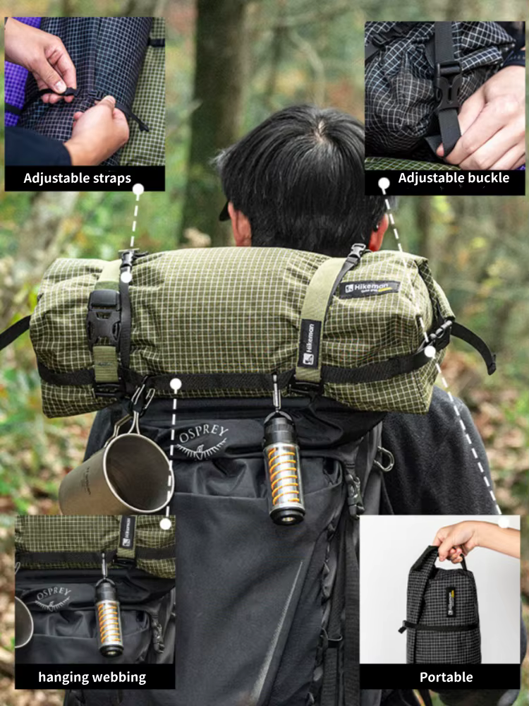 Sac à dos HIKEMAN 12L, sac de rangement supérieur ultraléger