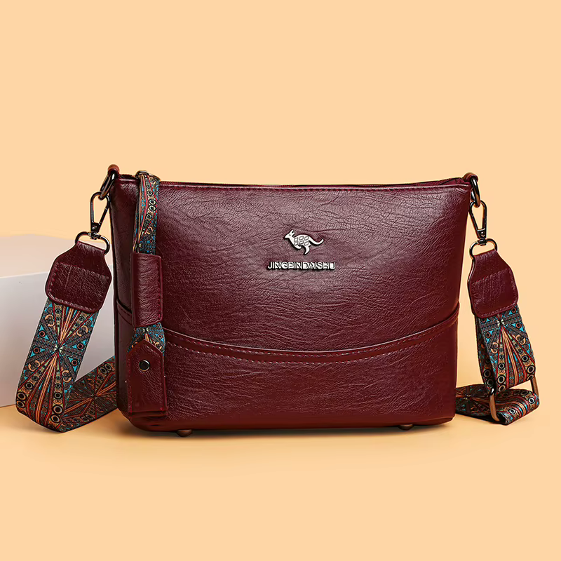 Sac à bandoulière en simili cuir pour femmes à la mode