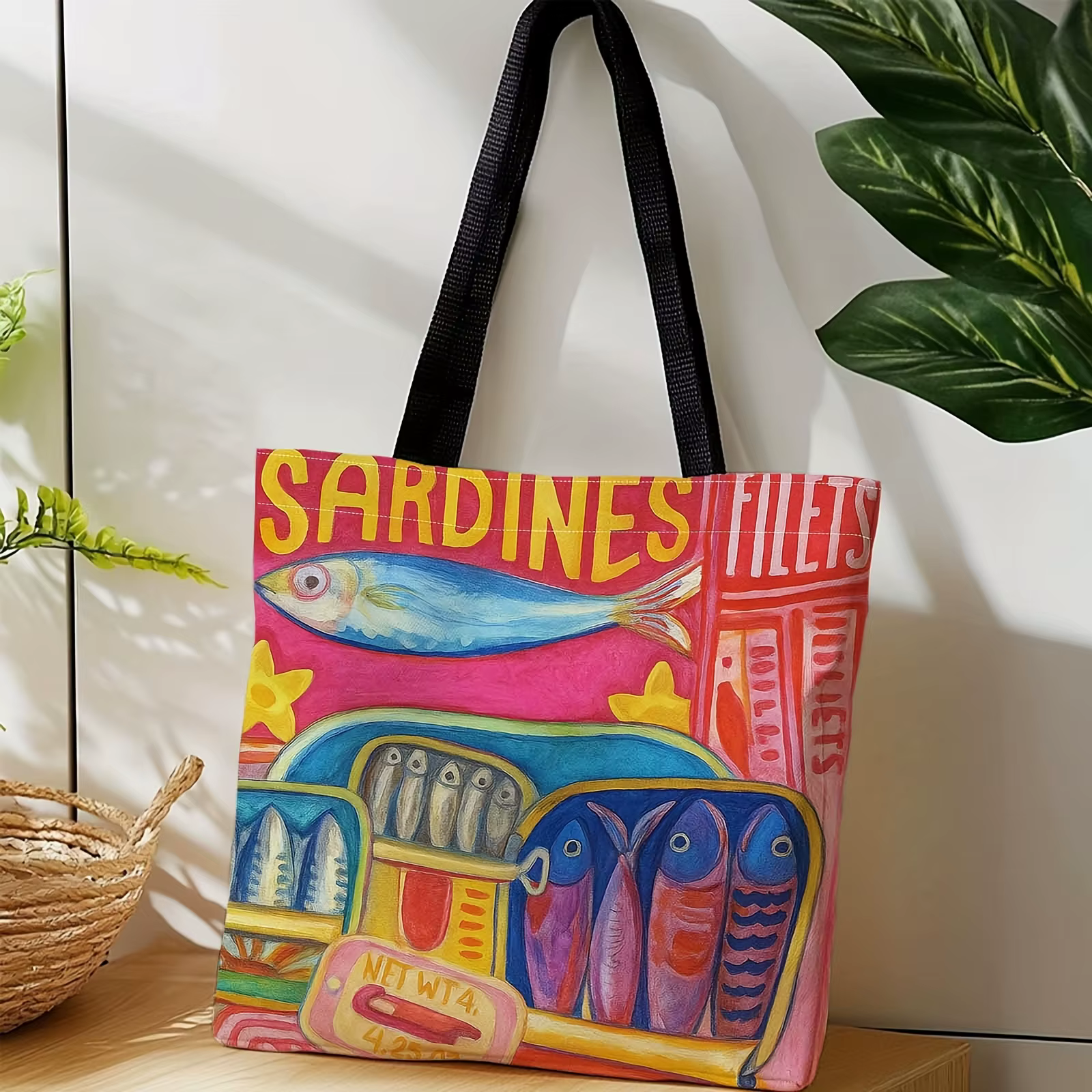 Sac durable au design boîte de conserve de sardines