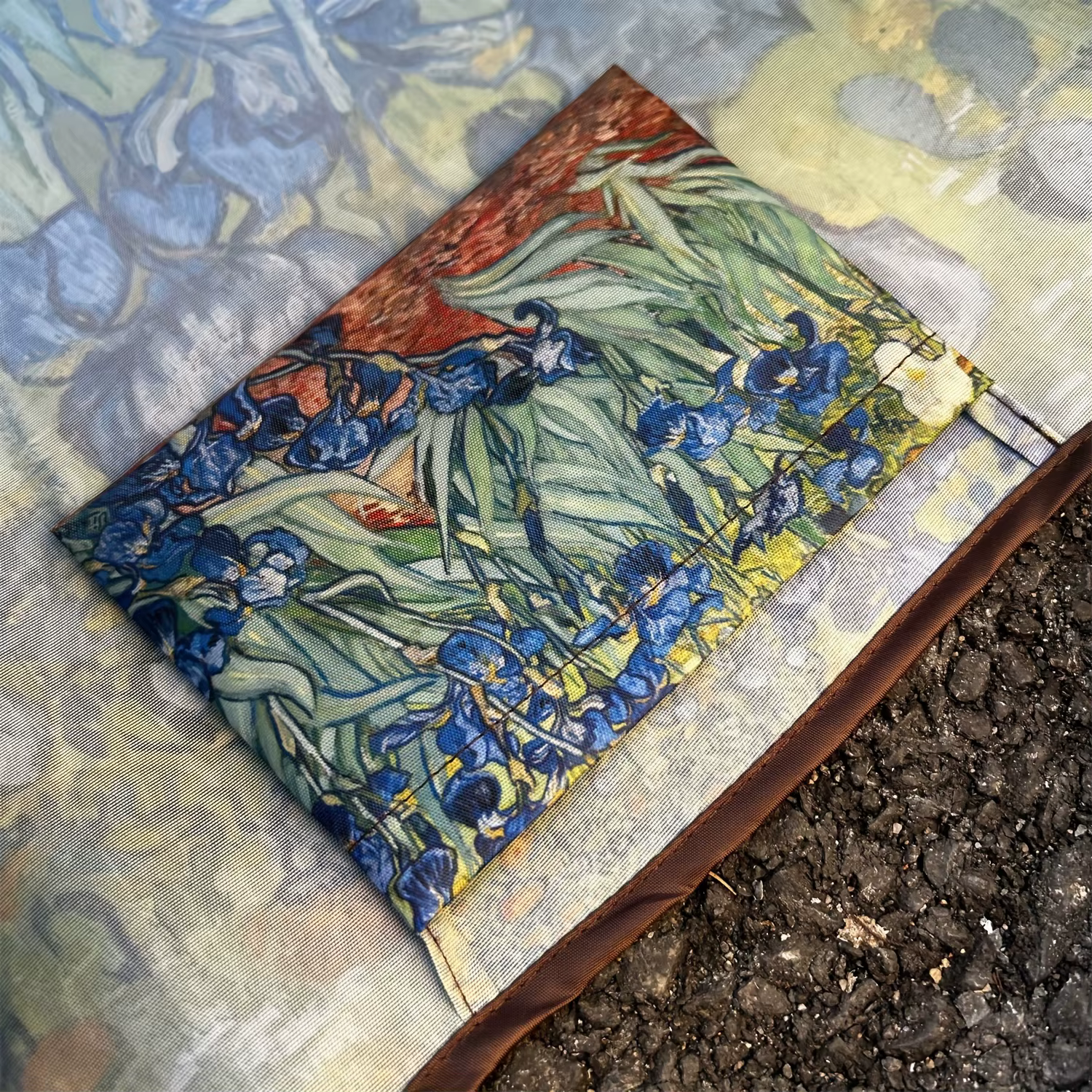 Grand sac fourre-tout Chic Iris Flower