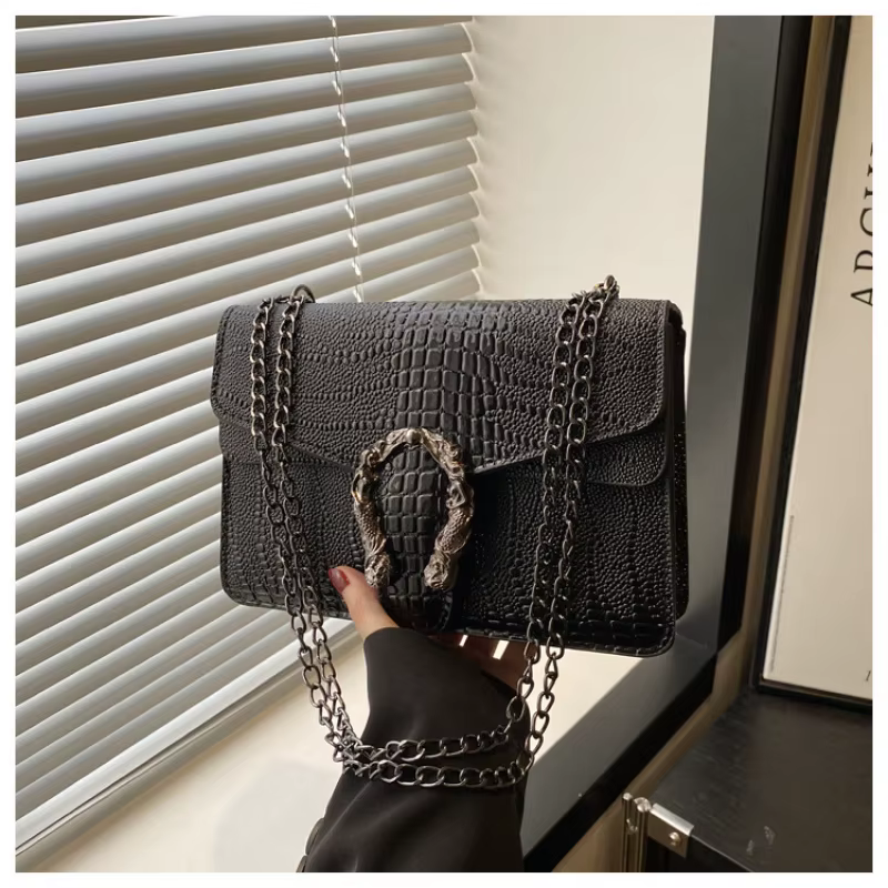 Sac rétro à imprimé serpent