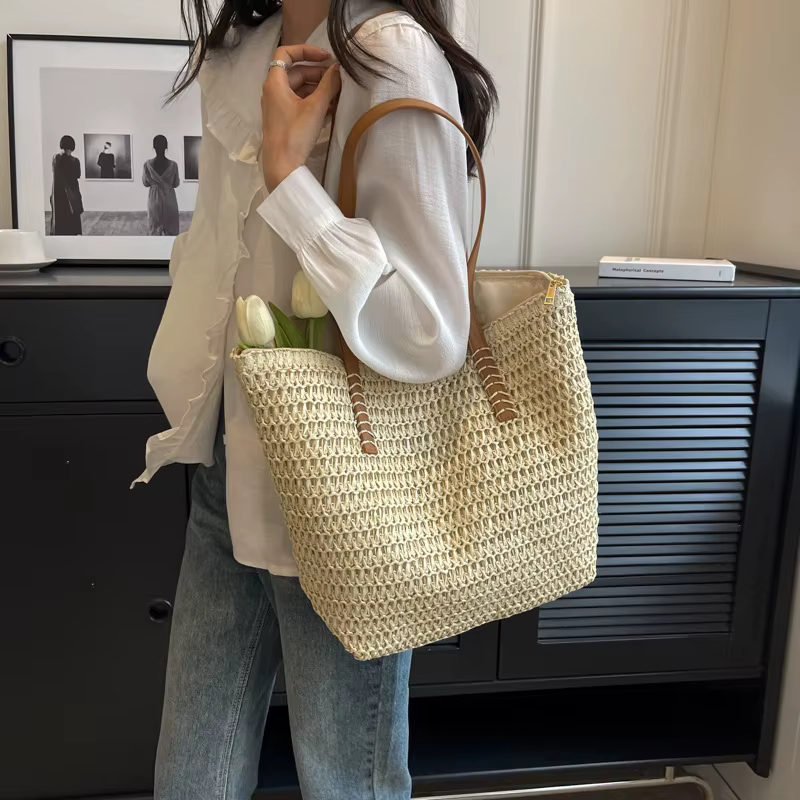 Sac à bandoulière tissé à la main pour femme
