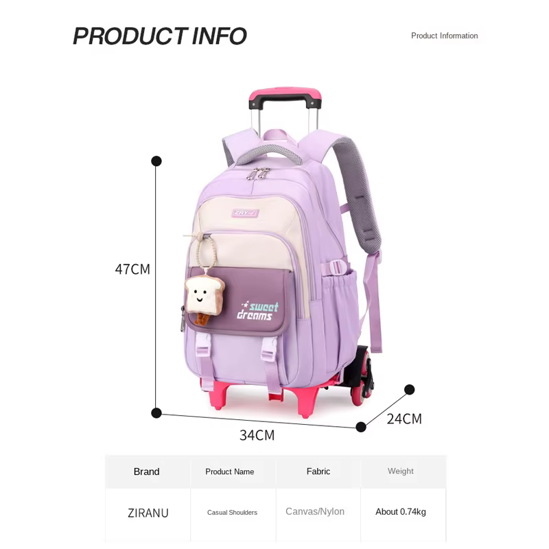 Sacs à dos scolaires à roulettes