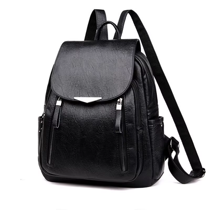 Sac à dos femme voyage grand sac à dos en cuir PU sac à main cartable pour filles