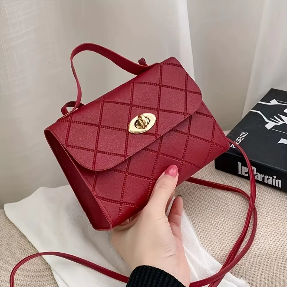 Sac carré matelassé en diamant de Style coréen pour femmes