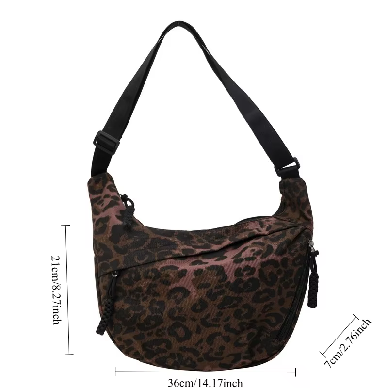 Sac Hobo imprimé léopard unique