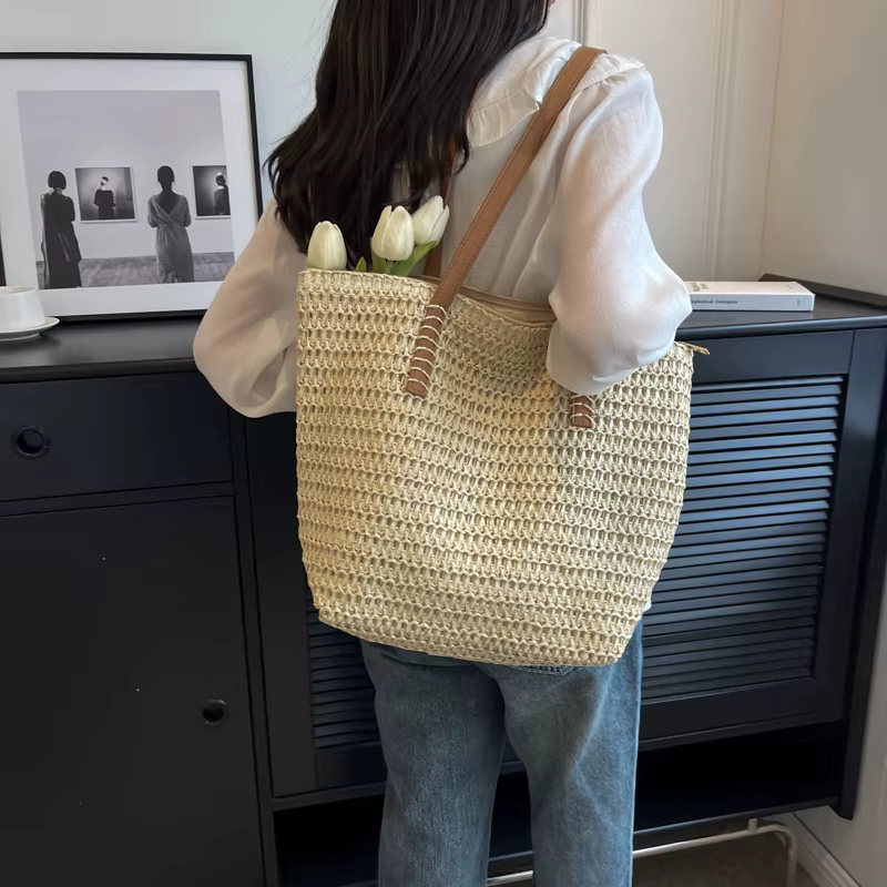 Sac à bandoulière tissé à la main pour femme