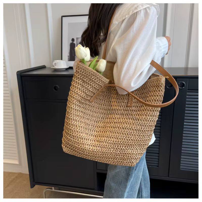 Sac à bandoulière tissé à la main pour femme