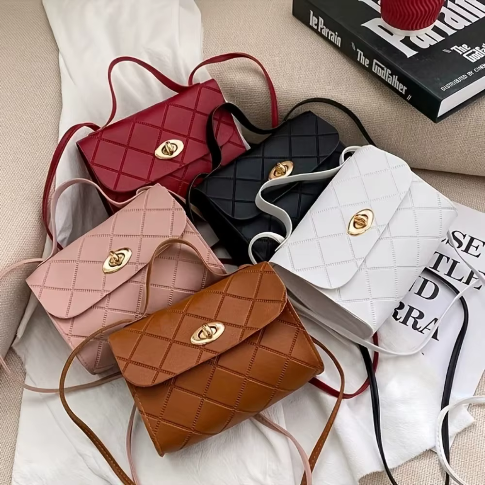 Sac carré matelassé en diamant de Style coréen pour femmes