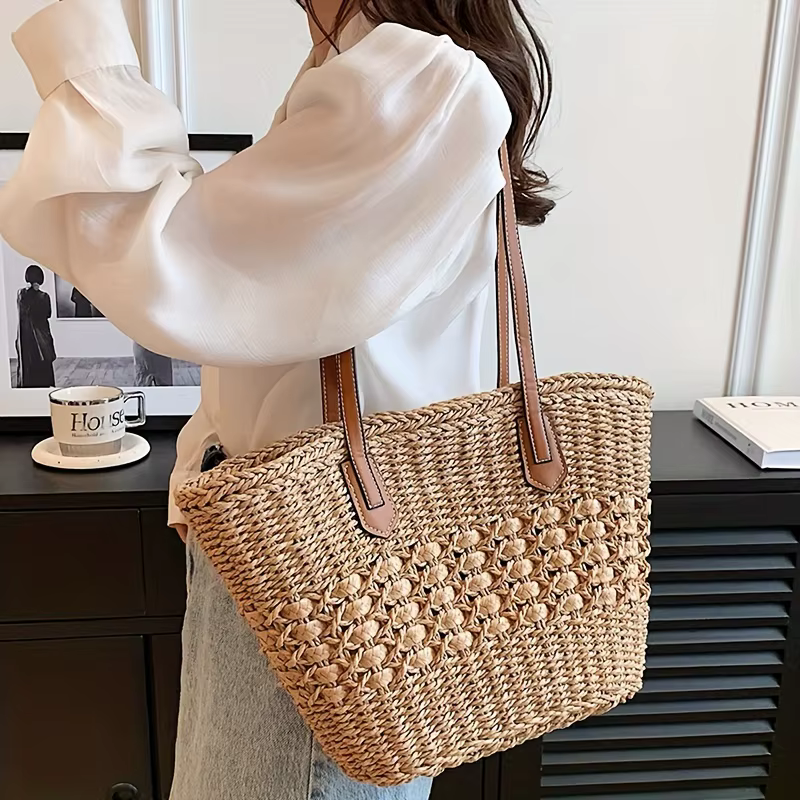 Nouveau bohême femmes sacs à bandoulière grande capacité été panier sac de paille