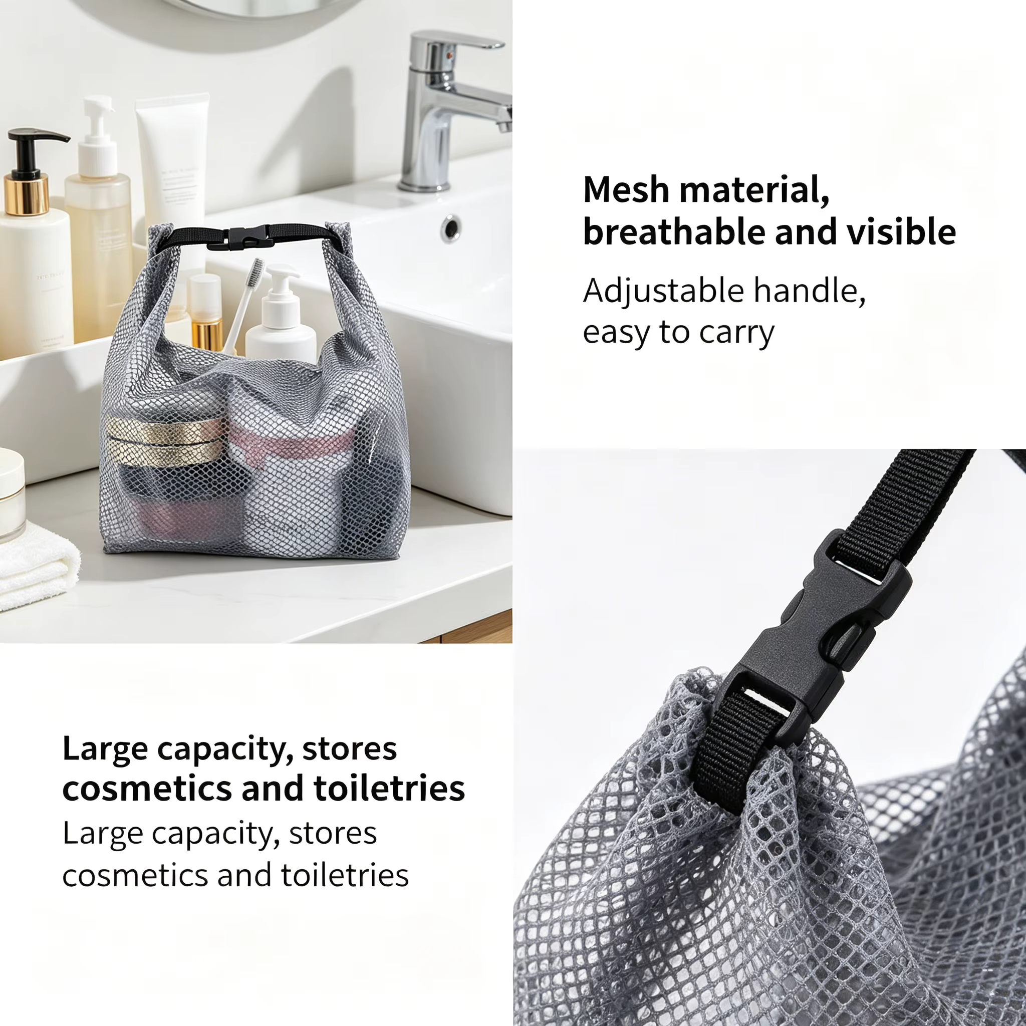 Trousse de toilette en maille imperméable
