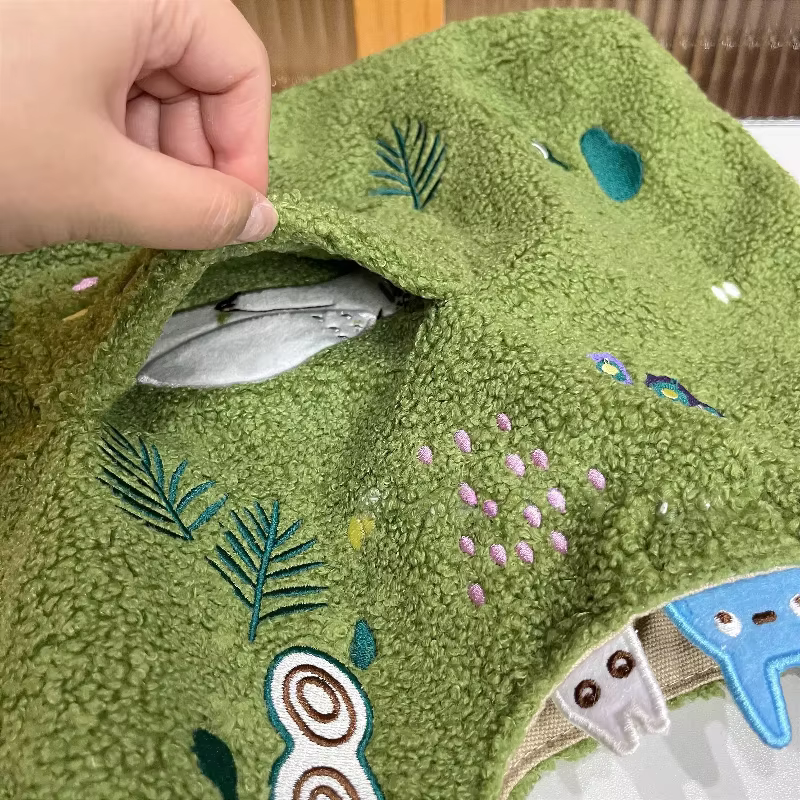 Nouveau chat de dessin animé brodé agneau en peluche une épaule sac à main mignon parc limité sac de messager sac de téléphone portable