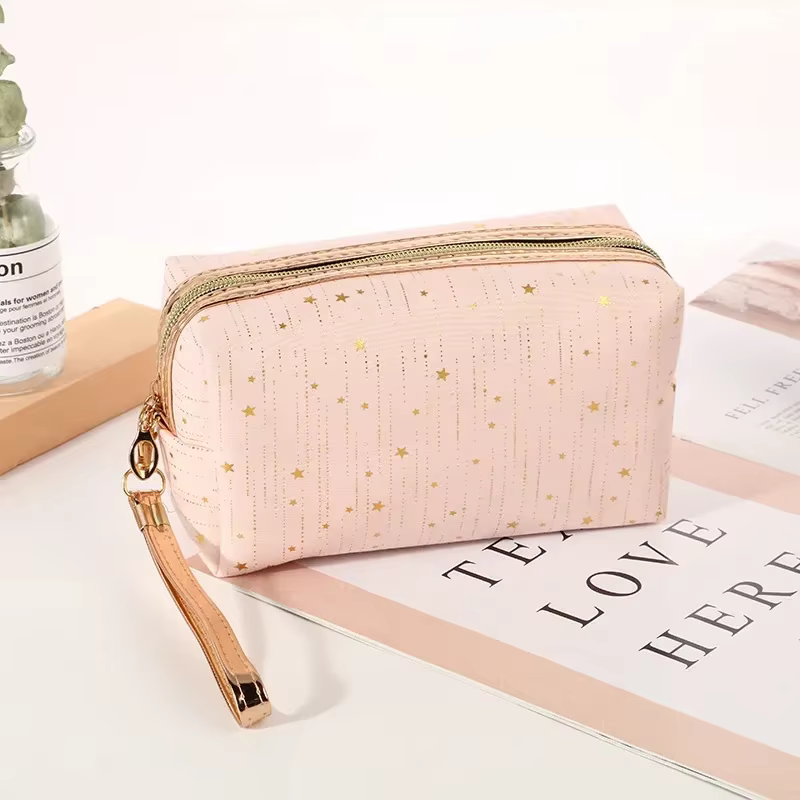 Mode femmes sac cosmétique Paillette étoiles dames trousse de maquillage