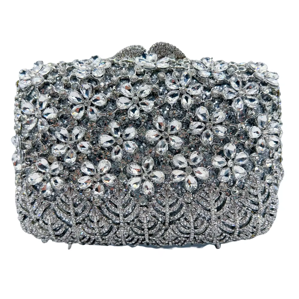 Sac en pierre nouveau lilas incrusté de diamants sac de dîner banquet fête mariage diamant femmes sac