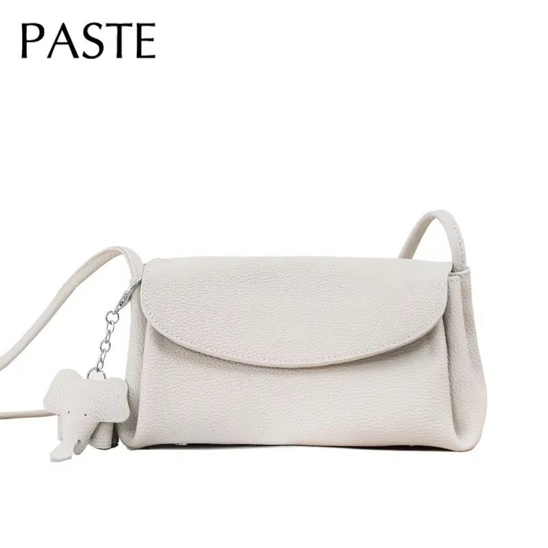 Sac à main Beige en cuir véritable pour femmes