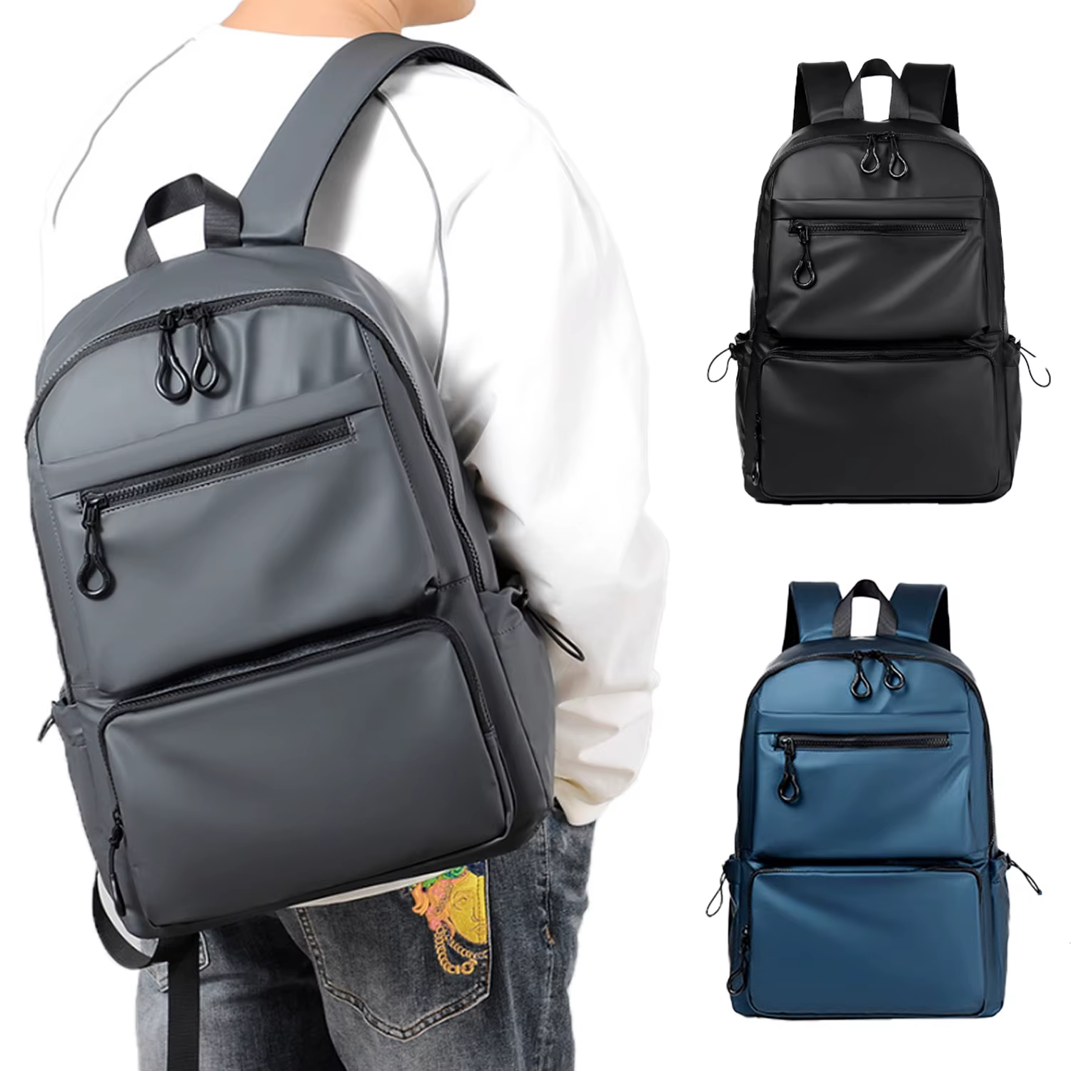 Sac à dos de 14 pouces pour hommes Sac à bandoulière de voyage Sac d'ordinateur de loisirs Tendance de mode Étudiants Cartable