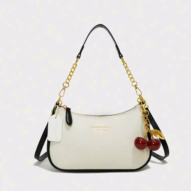 Sac à bandoulière avec pendentif cerise pour femmes