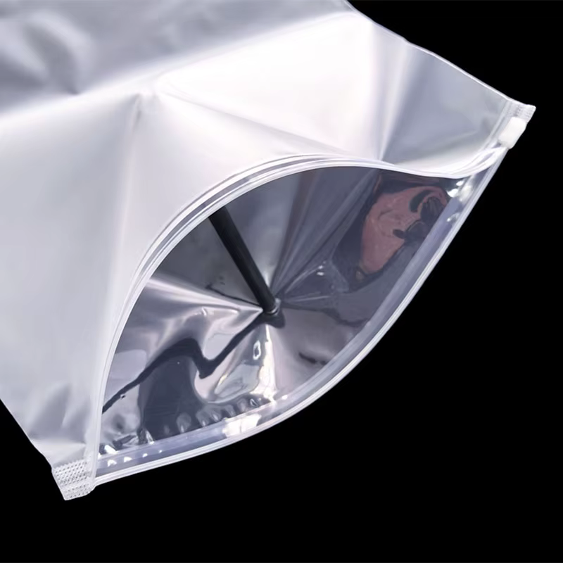 Sacs transparents givrés à fermeture éclair