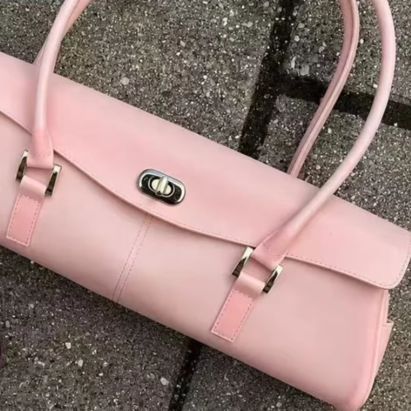 Sac bandoulière texturé en PVC à pois et blocs de couleur