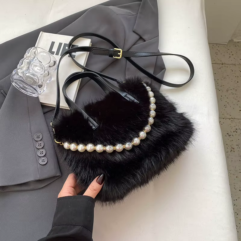 Sac fourre-tout en fausse fourrure pour femmes