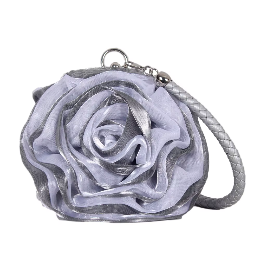 Pochette de soirée à fleurs de Rose pour femmes