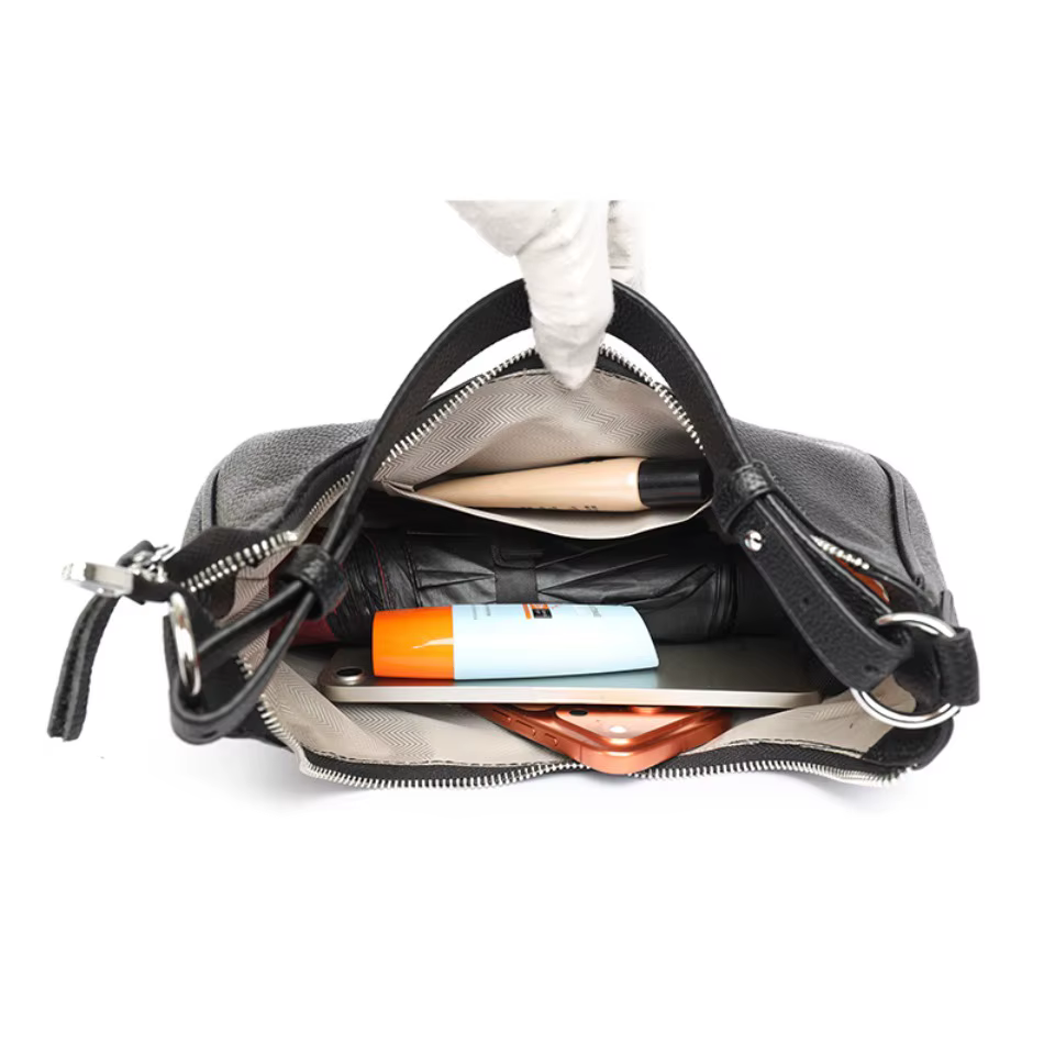 Sacs à bandoulière en cuir de vachette véritable de haute qualité pour femmes