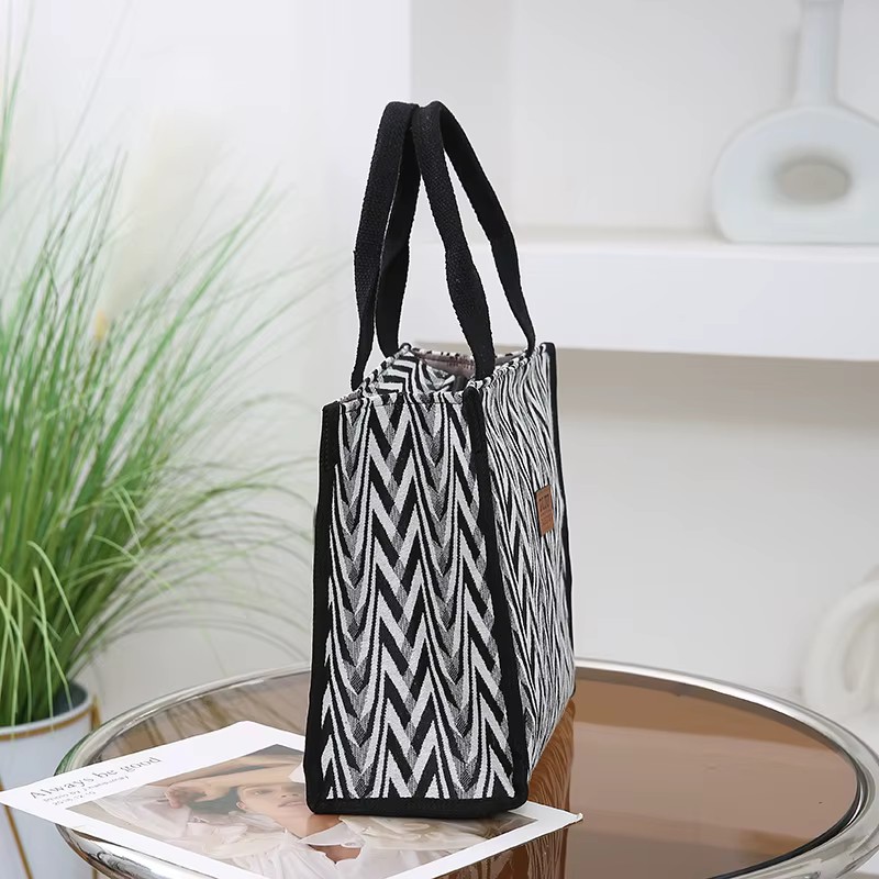 Sac fourre-tout en toile à motif Chevron