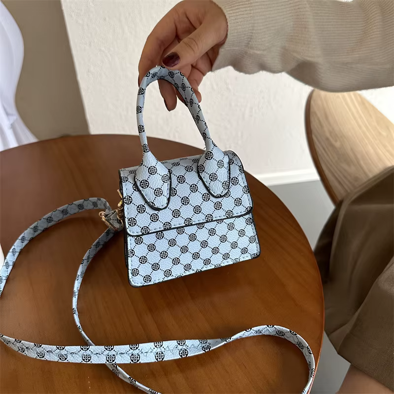 Sac à main carré rétro imprimé tendance pour femme