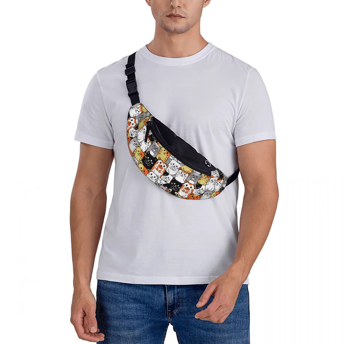 Sac banane à motif de chat de chaton mignon pour hommes et femmes