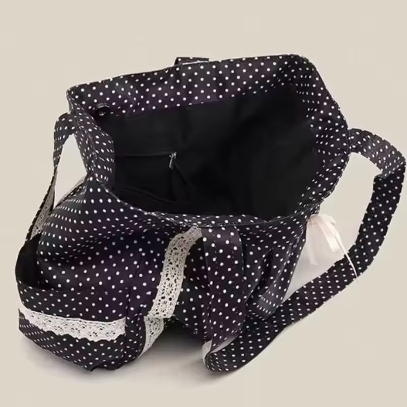 Sac à bandoulière coréen à pois pour femmes