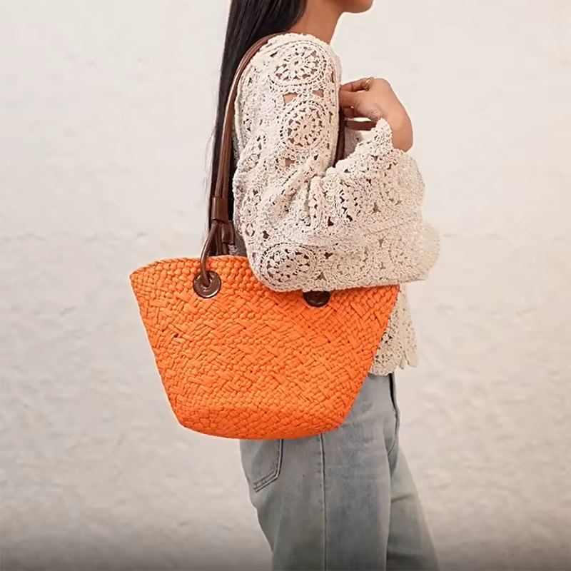 Sac tissé français élégant